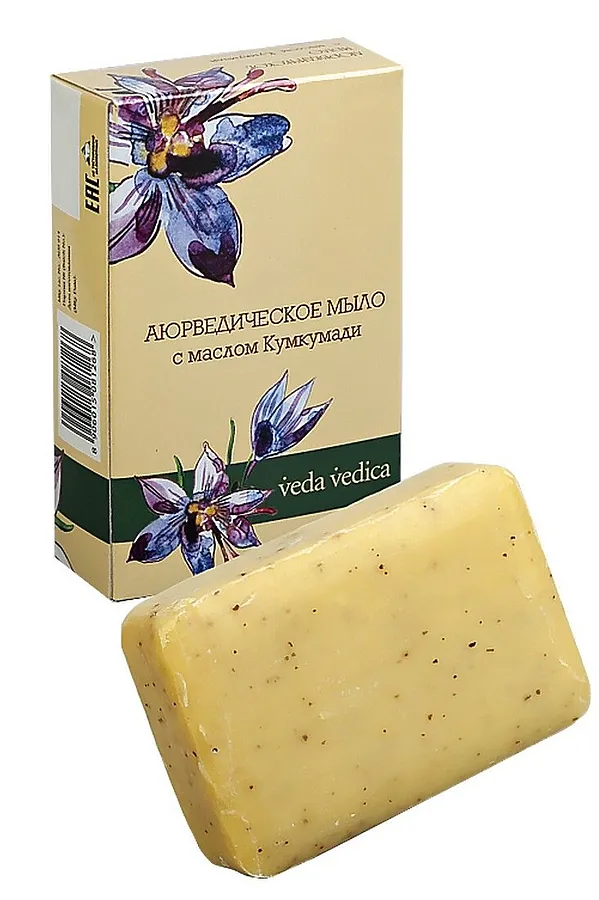 Veda Vedica Аюрведическое мыло с маслом кумкумади KRISTALLER, масло кумкумади - фото 2