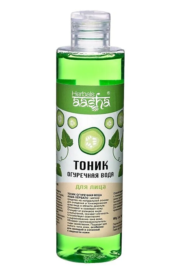Aasha Herbals Тоник для лица / Огуречная вода, 200 мл KRISTALLER, огуречная вода - фото 2