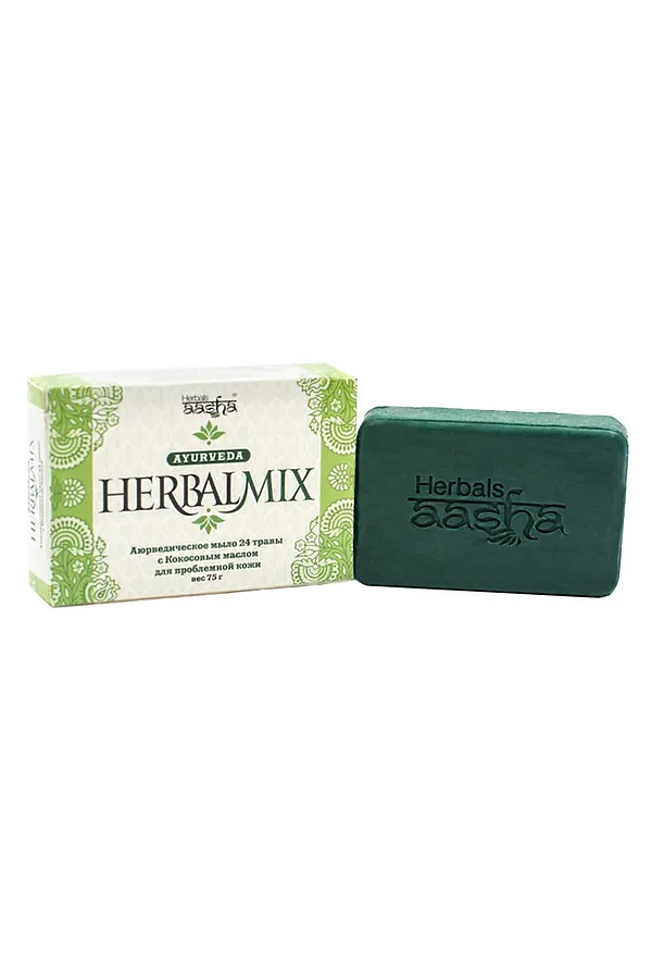 Aasha Herbals Мыло косметическое с кокосовым маслом Herbalmix, 75 г KRISTALLER, кокосовое масло - фото 2