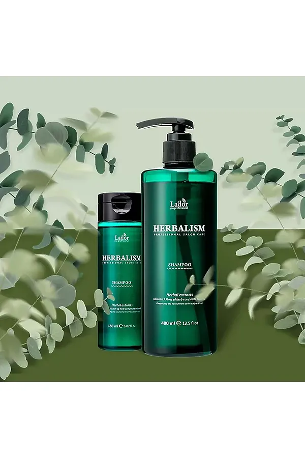 Lador Шампунь для волос успокаивающий / Herbalism Shampoo, 400 мл KRISTALLER, зелёный - фото 2