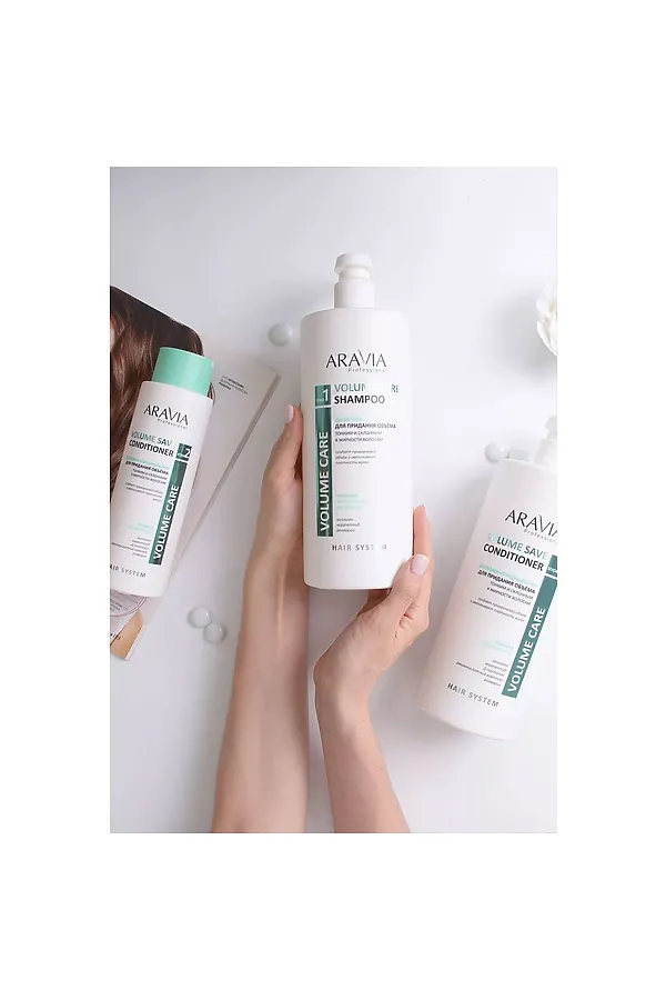 Aravia Шампунь для придания объёма волосам / Volume Pure Shampoo, 1000 мл KRISTALLER, бесцветный - фото 2