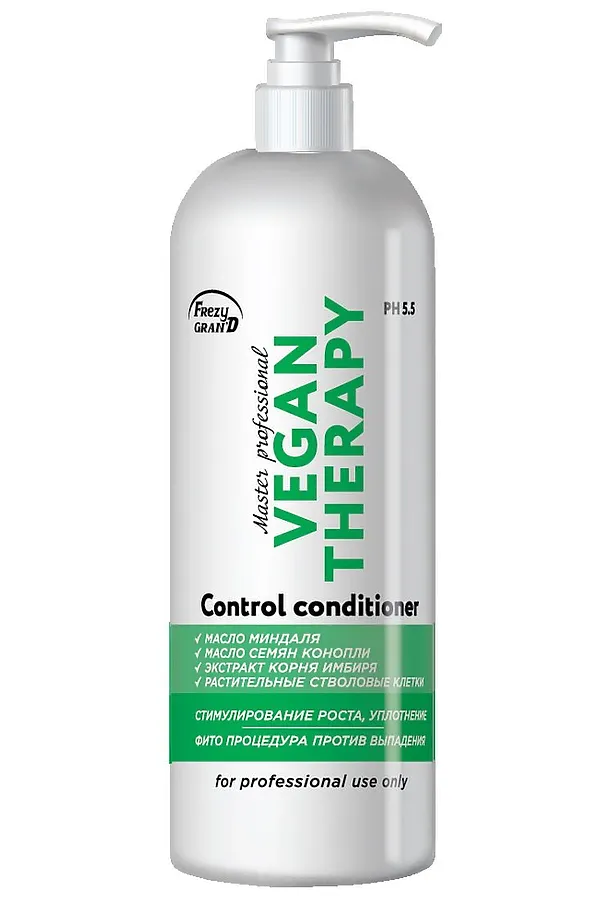 Frezy Grand Кондиционер для роста волос, уплотнения, против выпадения / Vegan Therapy Control Conditioner PH 5.5, 1000 мл KRISTALLER, бесцветный - фото 2