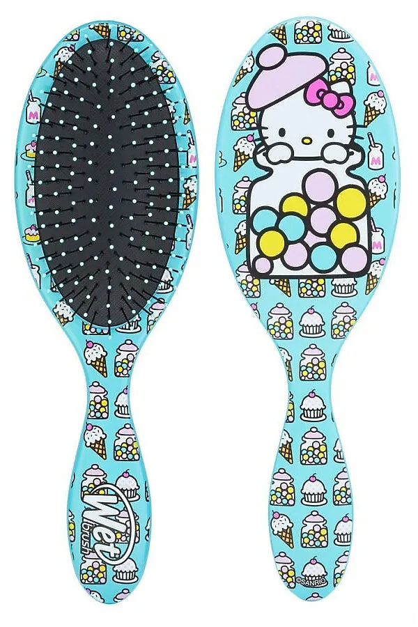 Wet Brush Расчёска для спутанных волос / Original Detangler Hello Kitty Bubble Gum Blue KRISTALLER, голубой - фото 2