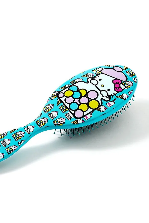 Wet Brush Расчёска для спутанных волос / Original Detangler Hello Kitty Bubble Gum Blue KRISTALLER, голубой - фото 2