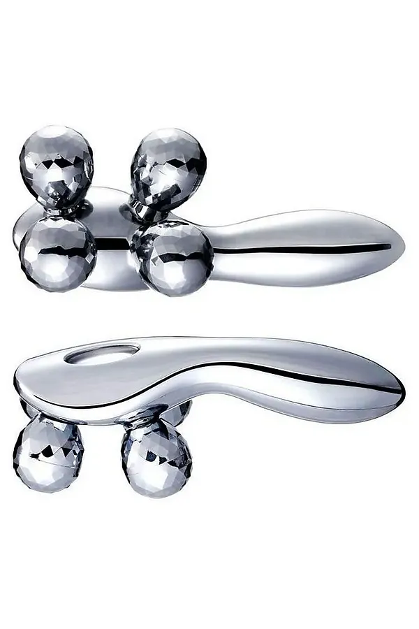 Nail Art Ручной роликовый массажер для лица и тела / 4D Massager XC-119, серебристый KRISTALLER, серебристый - фото 2