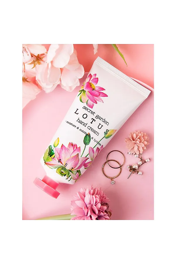 Jigott Крем для рук с экстрактом лотоса / Secret Garden Lotus Hand Cream, 100 мл KRISTALLER, лотос - фото 2
