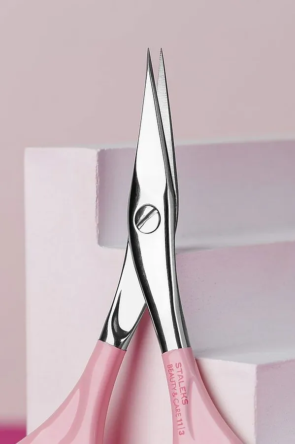 Staleks Ножницы универсальные розовые / Beauty&Care 11 Type 3 KRISTALLER, розовый - фото 2