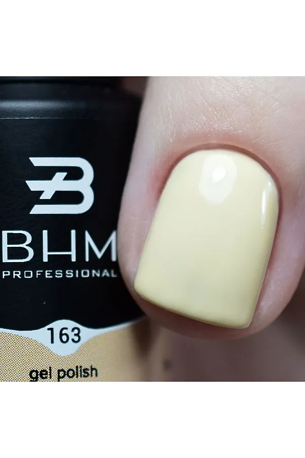 BHM Professional Гель-лак для ногтей, 163, 7 мл KRISTALLER, 163 светло-жёлтый - фото 2