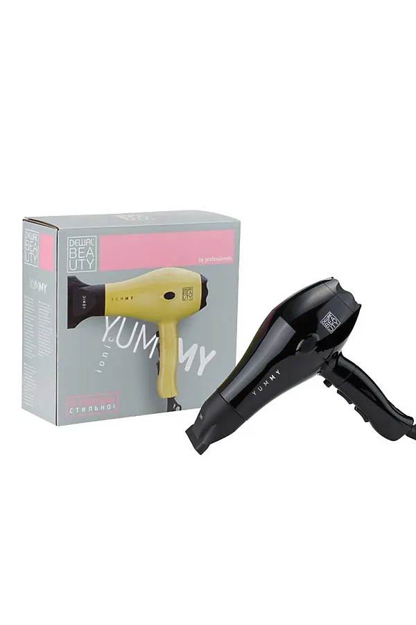 Dewal Beauty Фен для волос / Yummy Aqua HD1000-Black, 2000 Вт, черный KRISTALLER, черный - фото 2
