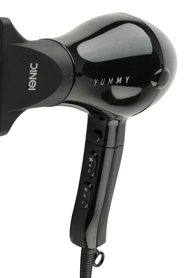Dewal Beauty Фен для волос / Yummy Aqua HD1000-Black, 2000 Вт, черный KRISTALLER, черный - фото 2
