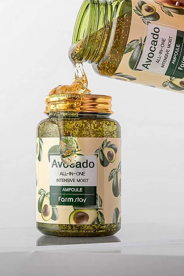 Farm Stay Ампульная сыворотка для лица с экстрактом авокадо / Avocado All-In-One Intensive Moist Ampoule, 250 мл KRISTALLER, авокадо - фото 2