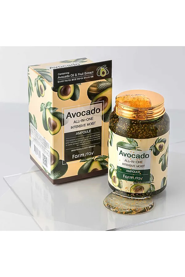 Farm Stay Ампульная сыворотка для лица с экстрактом авокадо / Avocado All-In-One Intensive Moist Ampoule, 250 мл KRISTALLER, авокадо - фото 2