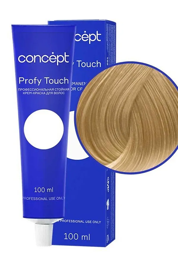 Concept Profy Touch 10.37 Профессиональный крем-краситель для волос, очень светлый песочный блондин, 100 мл KRISTALLER, очень светлый песочный блондин - фото 2