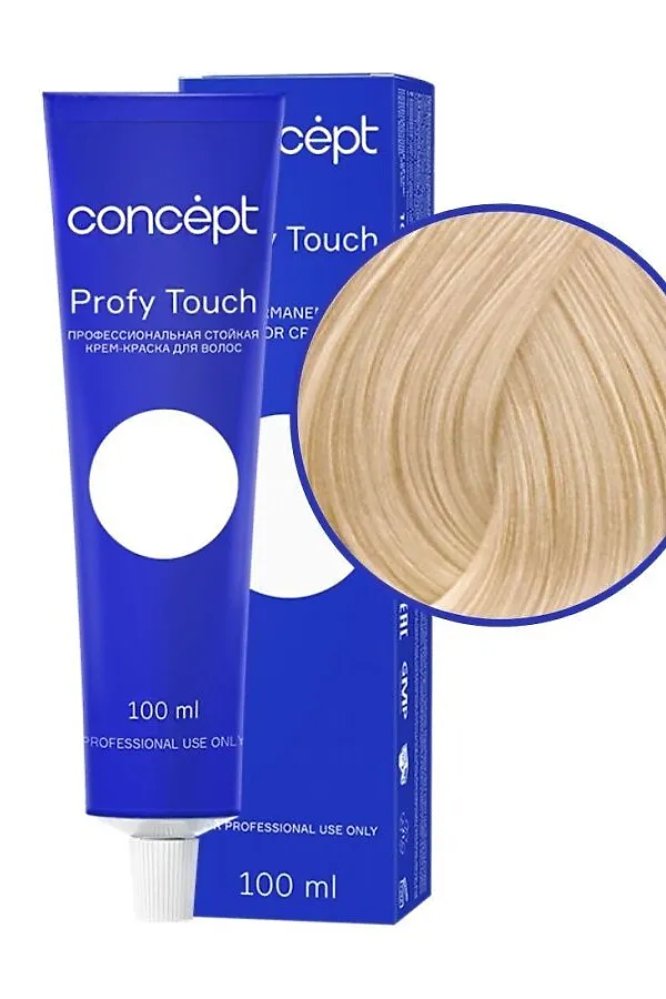 Concept Profy Touch 10.8 Профессиональный крем-краситель для волос, очень светлый серебристо-жемчужный, 100 мл KRISTALLER, очень светлый серебристо-жемчужный - фото 2