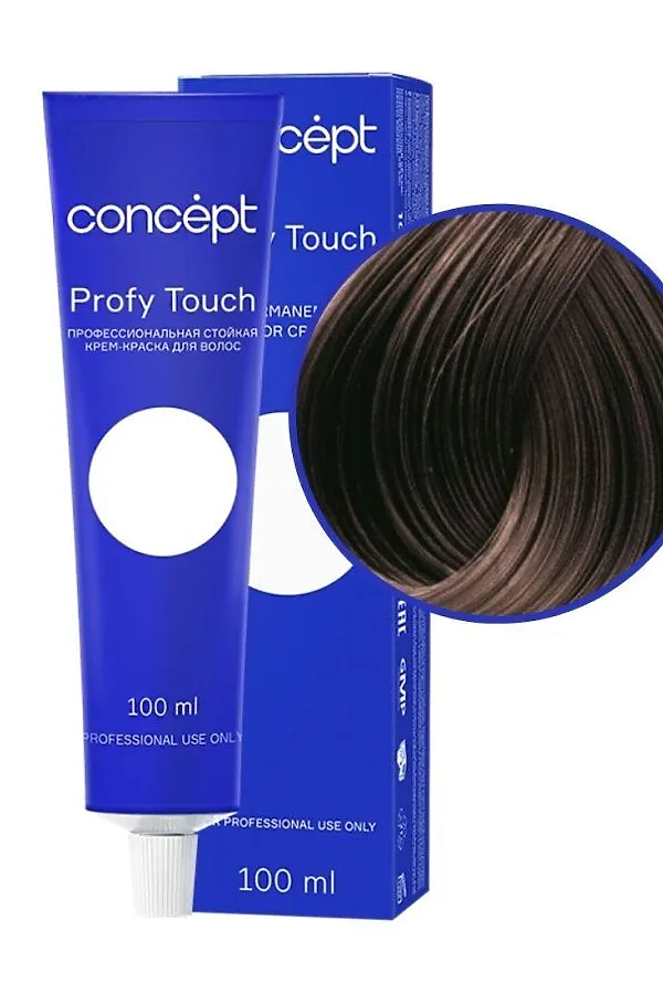 Concept Profy Touch 5.7 Профессиональный крем-краситель для волос, горький шоколад, 100 мл KRISTALLER, горький шоколад - фото 2