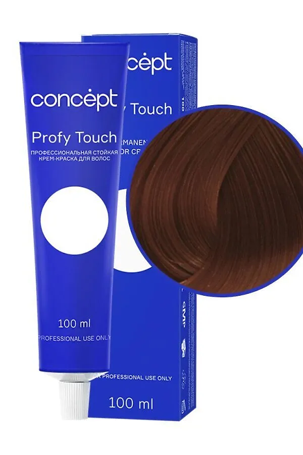 Concept Profy Touch 6.4 Профессиональный крем-краситель для волос, медно-русый, 100 мл KRISTALLER, медно-русый - фото 2