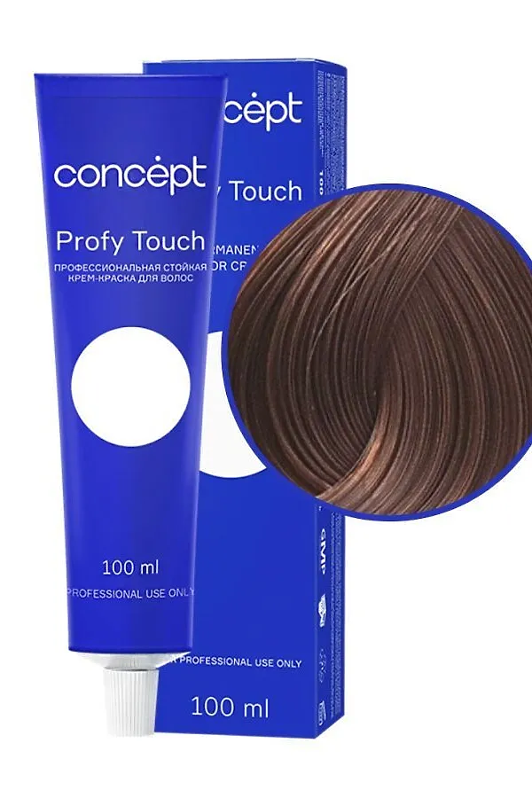 Concept Profy Touch 7.00 Профессиональный крем-краситель для волос, интенсивный светло-русый, 100 мл KRISTALLER, интенсивный светло-русый - фото 2