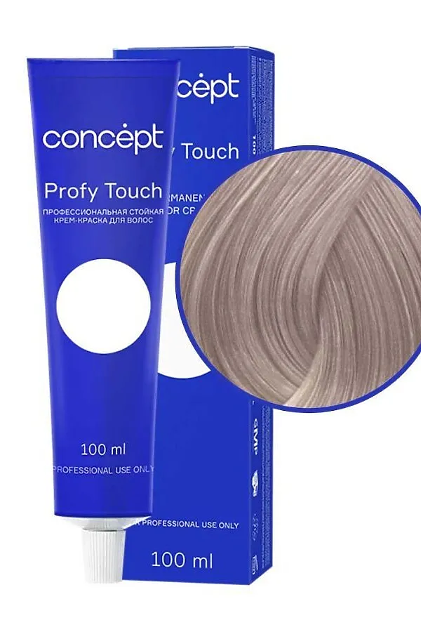 Concept Profy Touch 9.16 Профессиональный крем-краситель для волос, светлый нежно-сиреневый, 100 мл KRISTALLER, светлый нежно-сиреневый - фото 2