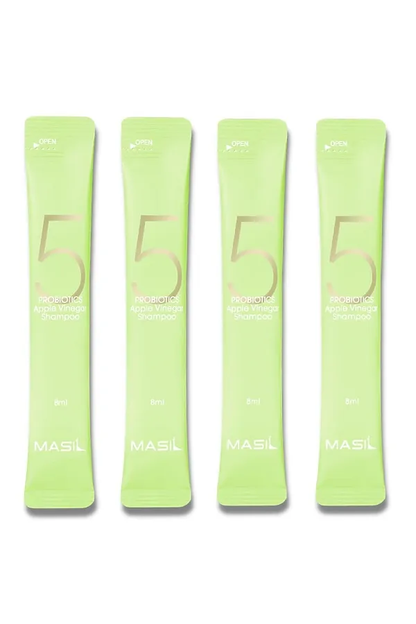 Masil Шампунь для волос от перхоти с яблочным уксусом / 5 Probiotics Apple Vinegar Shampoo, 20 шт. х 8 мл KRISTALLER, яблочный уксус - фото 2