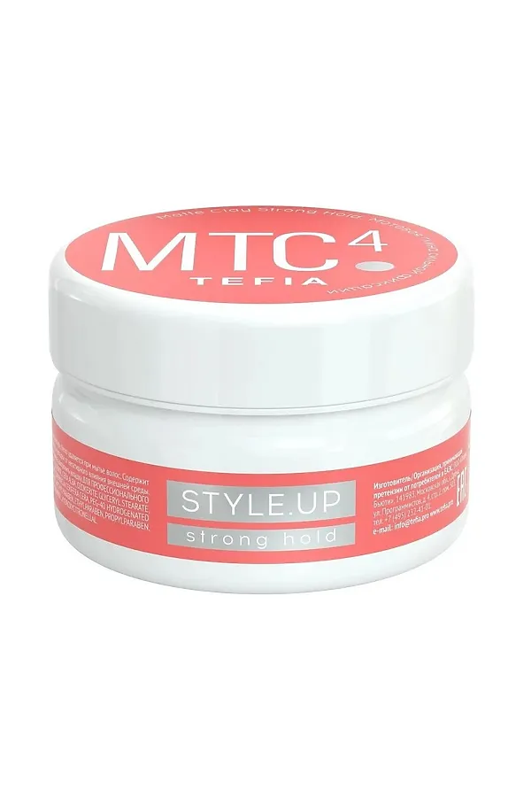 TEFIA Style.Up Матовая глина сильной фиксации / Matte Clay Strong Hold, 75 мл KRISTALLER, белый - фото 2