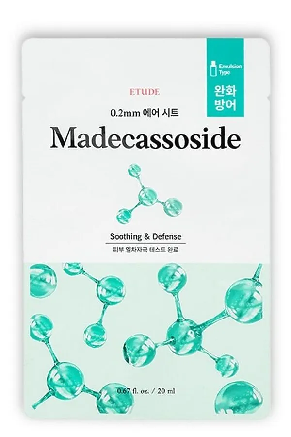 Etude Тканевая маска для лица с экстрактом мадекассосида / 0.2 Therapy Air Mask Madecassoside, 20 мл KRISTALLER, белый - фото 2