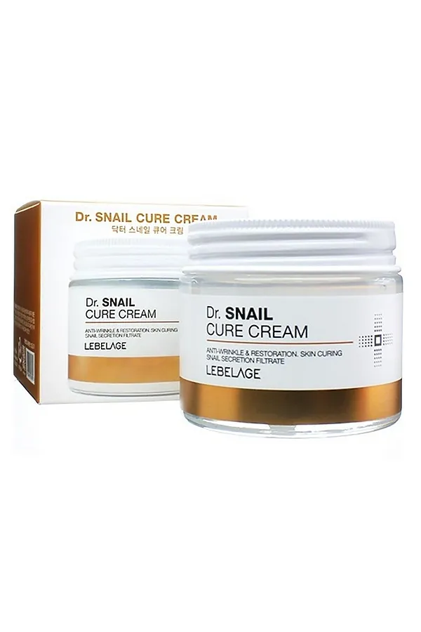 Lebelage Антивозрастной восстанавливающий крем с муцином улитки / Dr. Snail Cure Cream, 70 мл KRISTALLER, белый - фото 2