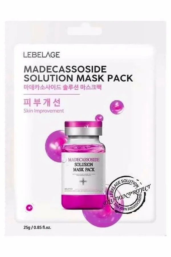 Lebelage Тканевая маска с мадекассосидом / Madecassoside Solution Mask Pack, 25 г KRISTALLER, белый - фото 2