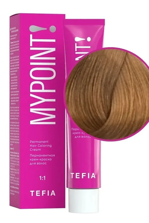 TEFIA Mypoint 8.3 Перманентная крем-краска для волос / Светлый блондин золотистый, 60 мл KRISTALLER, светлый блондин золотистый - фото 2