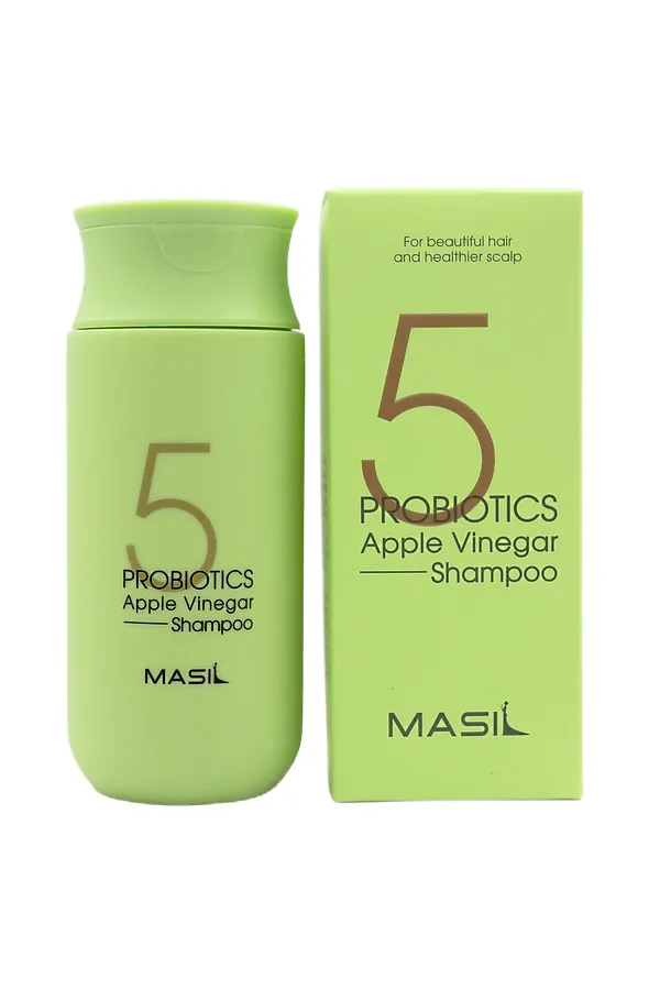 Masil Шампунь для волос от перхоти с яблочным уксусом / 5 Probiotics Apple Vinegar Shampoo, 150 мл KRISTALLER, зеленый - фото 2