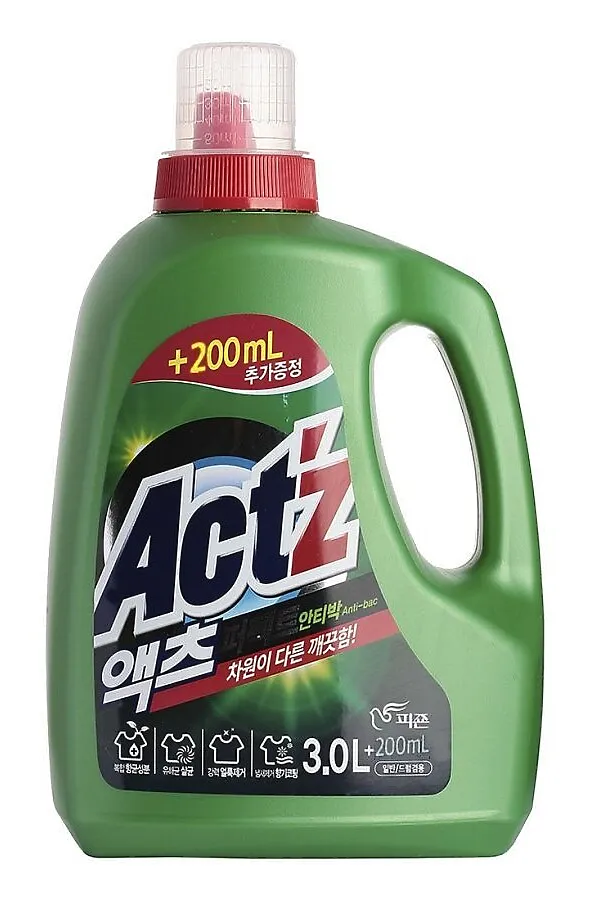 PIGEON Гель для стирки белья антибактериальный / Act'z Perfect Gel Anti Bacterial, 3200 мл KRISTALLER, зеленый - фото 2
