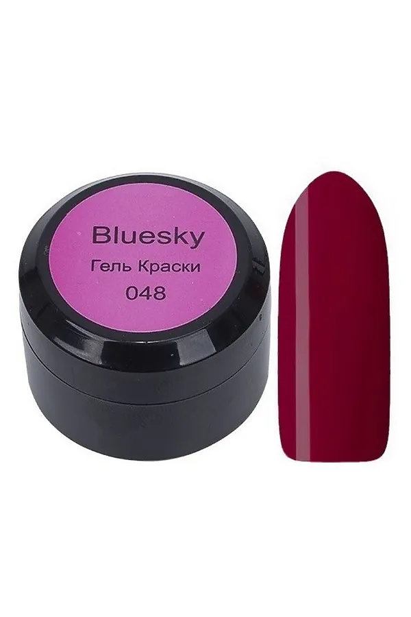 Bluesky Гель-краска для ногтей / Classic 048, коричнево-бордовый, 8 мл KRISTALLER, 048, коричнево-бордовый - фото 2