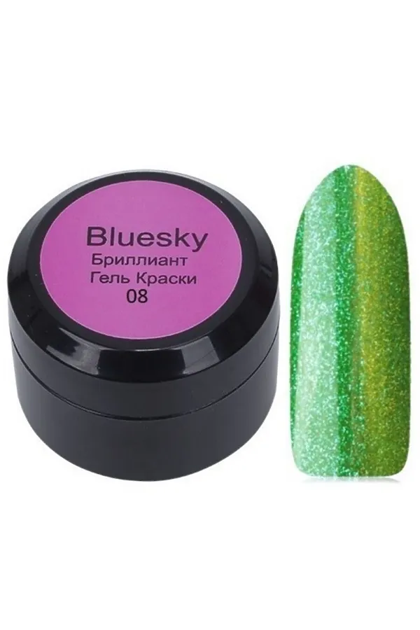Bluesky Гель-краска для ногтей / Brilliant 08BR, зеленый, 8 мл KRISTALLER, 08br, зеленый - фото 2