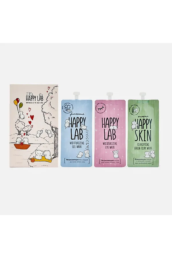 Happy Lab Набор для ухода за молодой кожей / Set of Happy Mask 2, 20 мл x 3 KRISTALLER, ассорти - фото 2