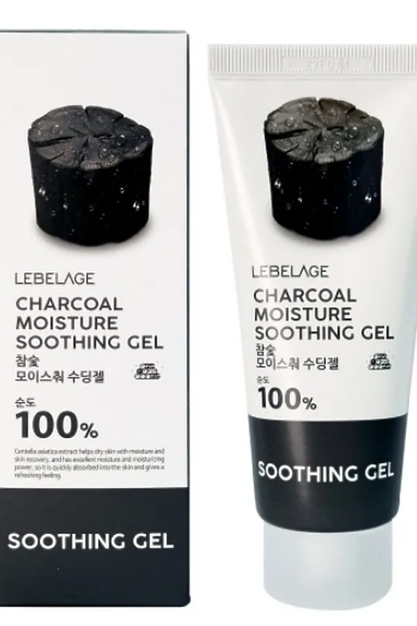 Lebelage Успокаивающий гель на основе экстракта древесного угля / Charcoal Moisture Soothing Gel, 100 мл KRISTALLER, прозрачный - фото 2