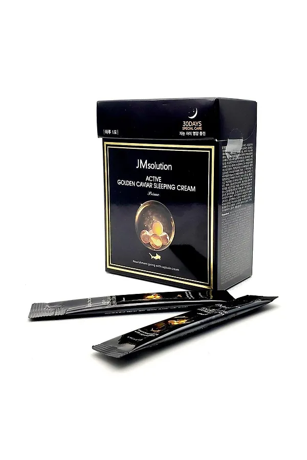 JMsolution Ночная маска с золотом и икрой / Active Golden Caviar Sleeping Cream Prime, 4 мл x 30 шт. KRISTALLER, белый - фото 2