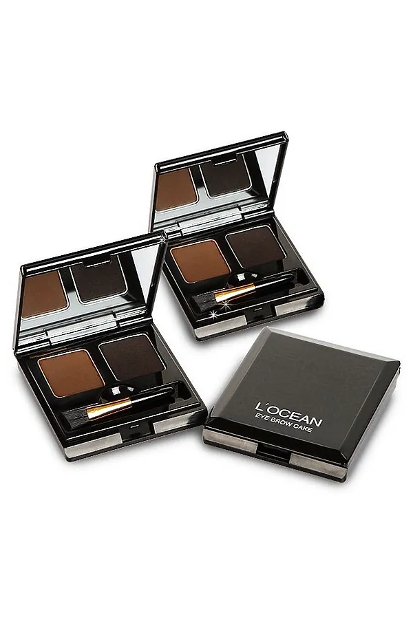 L’ocean Тени для бровей / Eye Brow Cake, 02 Light Brown + Brown KRISTALLER, 02 light brown + brown - фото 2