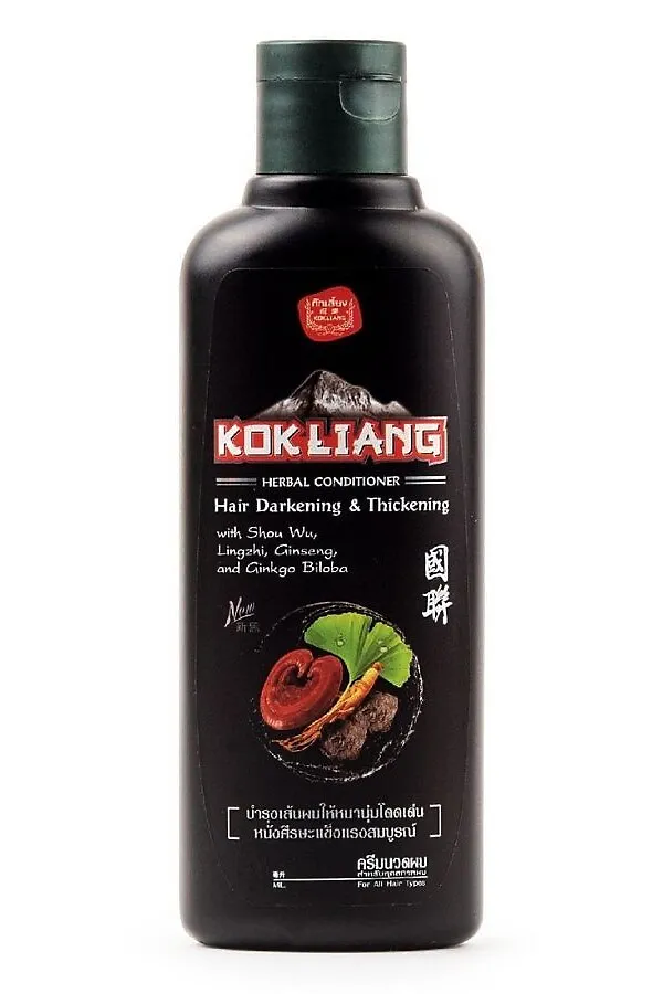 Kokliang Натуральный травяной кондиционер для темных волос / Herbal Conditioner Hair Darkening & Thickening, 100 мл KRISTALLER, черный - фото 2