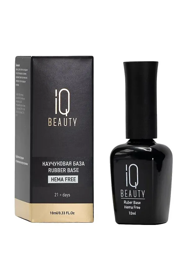 IQ Beauty Каучуковое базовое покрытие для гель-лака / Rubber Base Hema Free, 10 мл KRISTALLER, прозрачный - фото 2