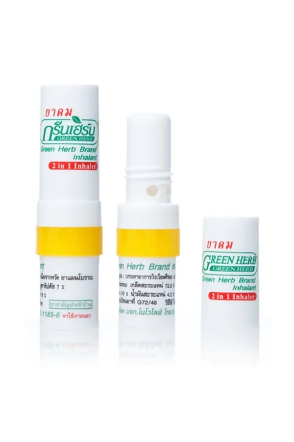 Green Herb Ингалятор-карандаш 2 в 1 с аппликатором зелёный / 2 Way inhalant (green pack), в ассортименте, 8 мл KRISTALLER, в ассортименте - фото 2