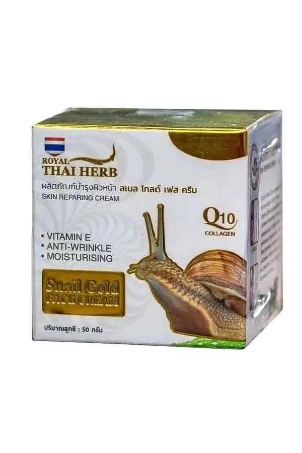 Royal Thai Herb Крем для лица антивозрастной с муцином улитки и золотом / Snail Gold Face Cream, 50 г KRISTALLER, белый - фото 2