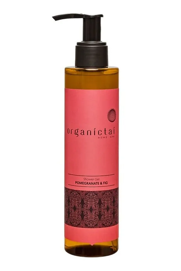 OrganicTai Бессульфатный гель для душа «Гранат и инжир», 200 мл KRISTALLER, розовый - фото 2