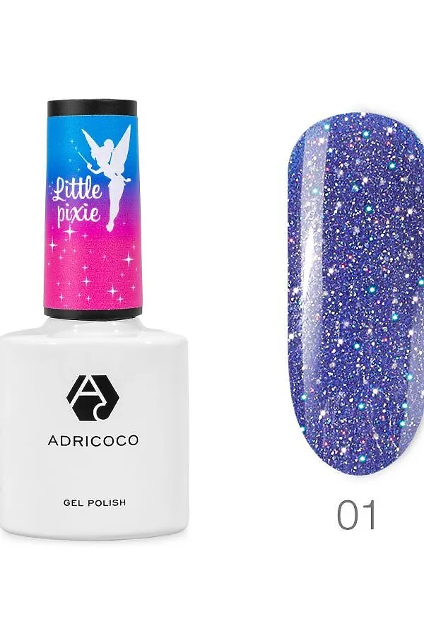 ADRICOCO Гель-лак для ногтей / Little Pixie №01, небесная роса, 8 мл KRISTALLER, №01, небесная роса - фото 2