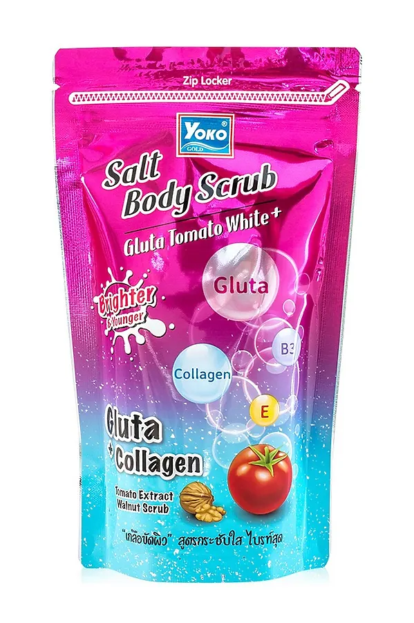 Siam Yoko Солевой скраб для тела c глутатионом и томатом / Salt Body Scrub Gluta Tomato White, 350 г KRISTALLER, белый - фото 2