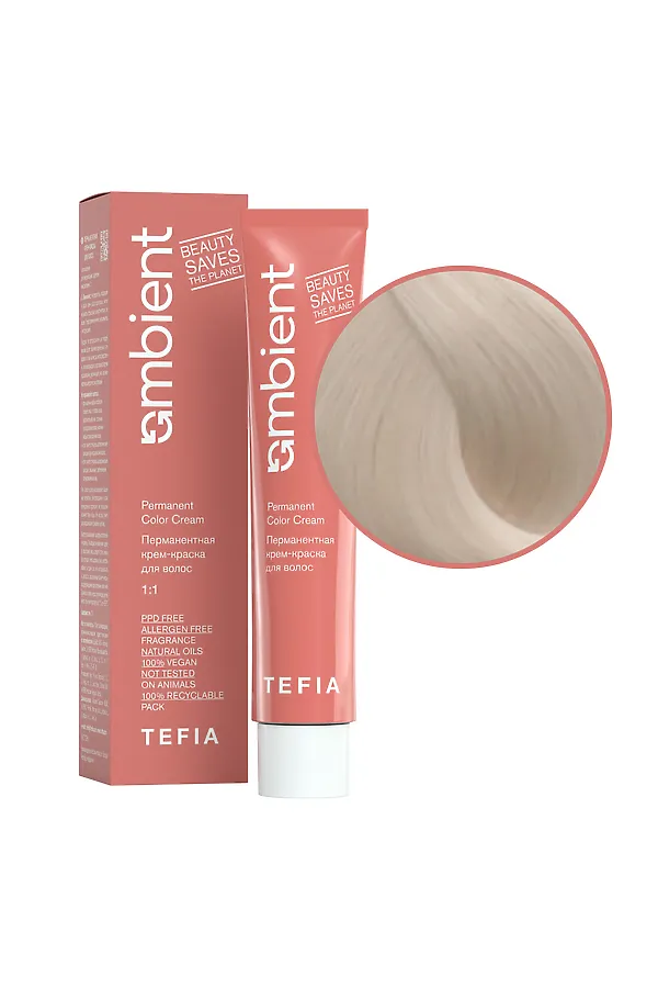 TEFIA  Ambient 0.0А Перманентная крем-краска для волос / Аммиачный корректор, 60 мл KRISTALLER, белый - фото 2