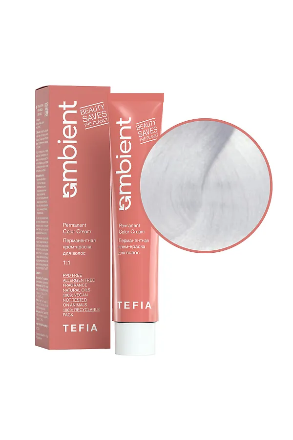 TEFIA  Ambient 0.0N Перманентная крем-краска для волос / Корректор нейтральный, 60 мл KRISTALLER, нейтральный - фото 2