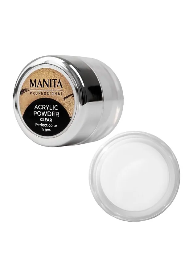 Manita Professional Акриловая пудра мелкодисперсная «Clear», 15 г KRISTALLER, clear - фото 2
