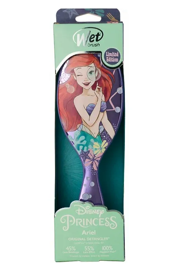 Wet Brush Расчёска для спутанных волос / Disney Princess Wholehearted Ariel Purple BWRDISIWHHAL KRISTALLER, фиолетовый - фото 2