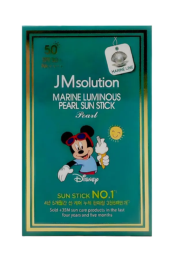 Jmsolution Солнцезащитный стик для лица и тела с морскими минералами SPF50+PA++++ / Marine Luminous Pearl Sun Stick Pearl Disney Mickey, 21 г KRISTALLER, белый - фото 2