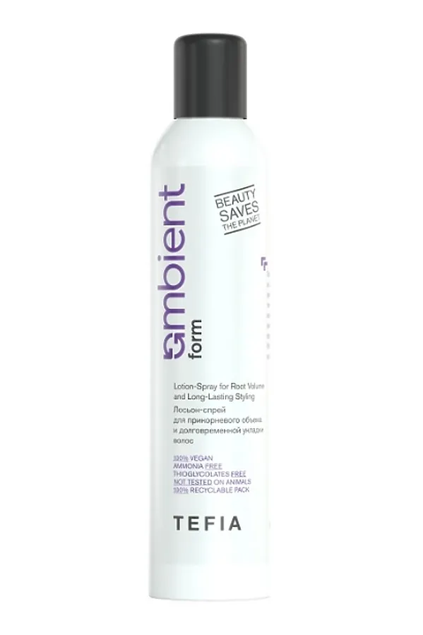 TEFIA  Ambient Лосьон-спрей для прикорневого объема и укладки волос / Form Lotion-Spray for Root Volume and Long-Lasting Styling, 250 мл KRISTALLER, белый - фото 2