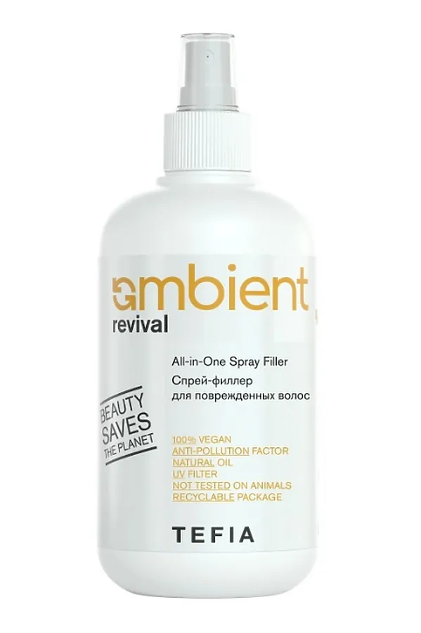 TEFIA  Ambient Спрей-филлер для поврежденных волос / Revival All-in-One Spray Filler, 250 мл KRISTALLER, прозрачный - фото 2